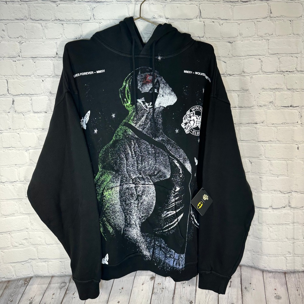 NEW Darc Sport x DC Comics Bane Side-By-Side Bishop Hoodie Black Large